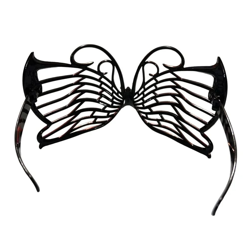 Butterfly Masquerade Mask Black Red Rhinestone Venetian Costume Halloween Party